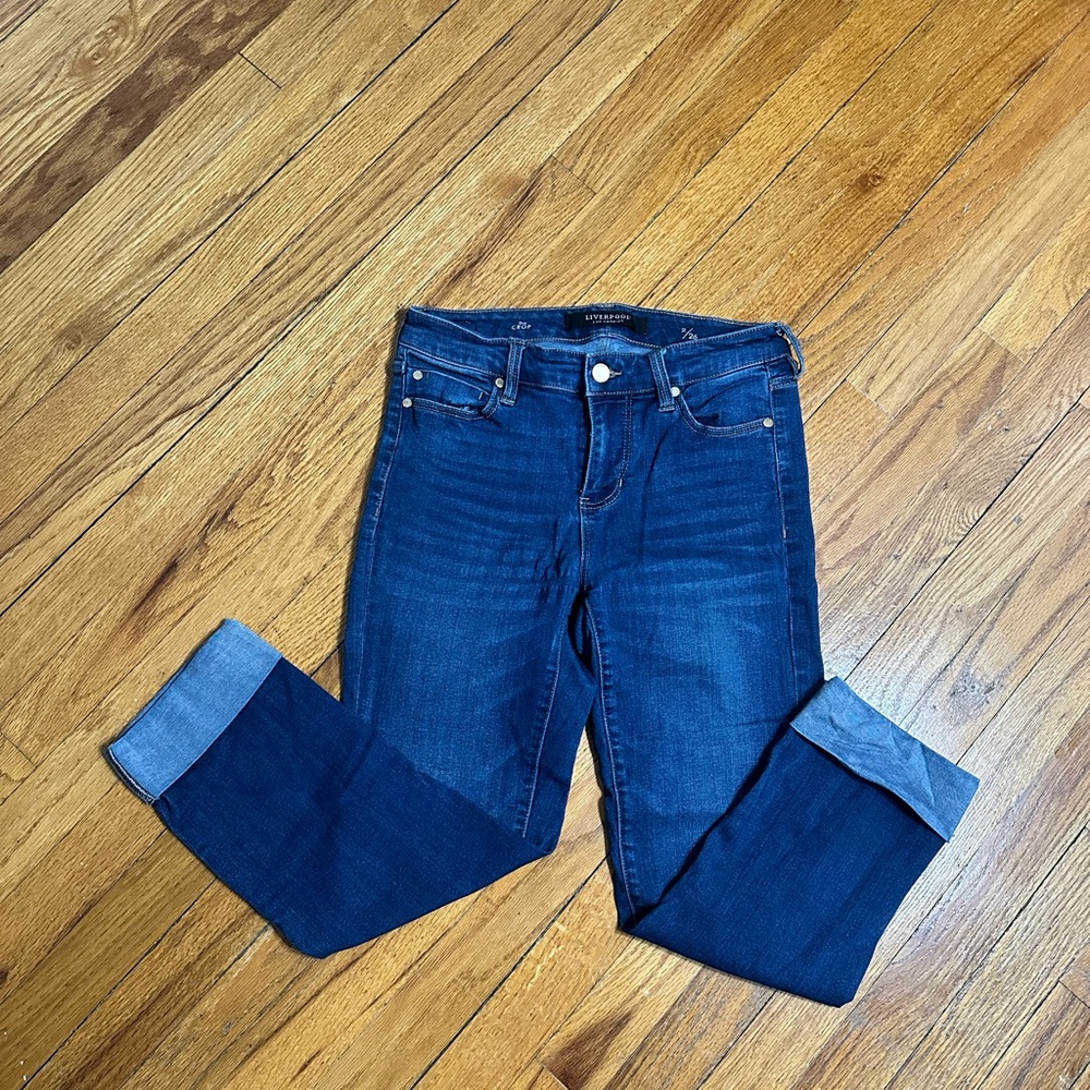 Liverpool Women's Dark Blue Ankle Jeans